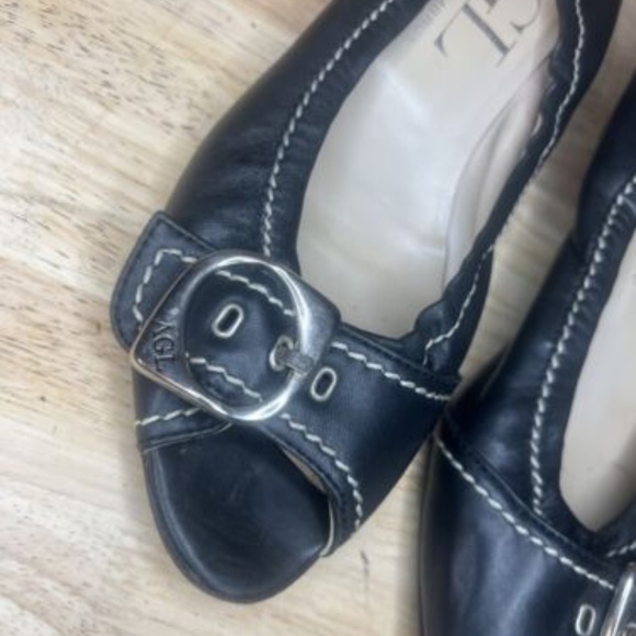 Womens AGL black leather low heel shoes size 38 1/2 Attilio Giusti Leombruni - Picture 3 of 6